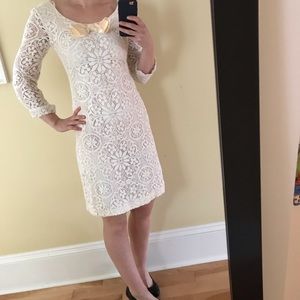 Lace mini dress. Wedding.